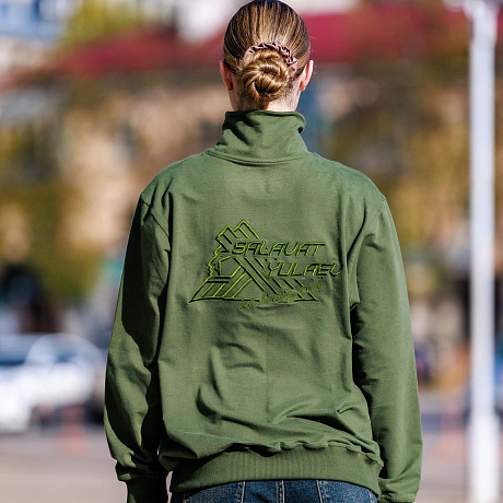 Толстовка парадная полузамок хаки