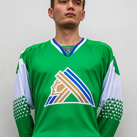 Свитер хоккейный сублимация зеленый (22)