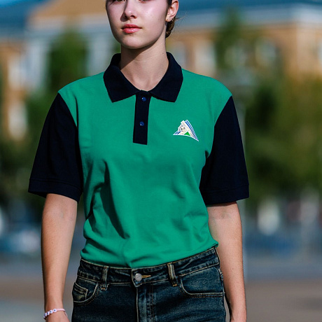 Футболка-поло СЮ зел.