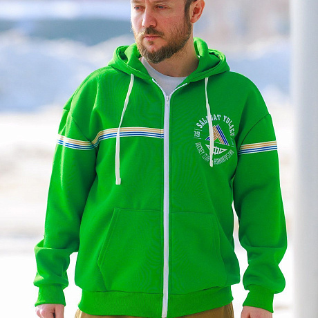 Толстовка на молнии СЮ цв.зел.