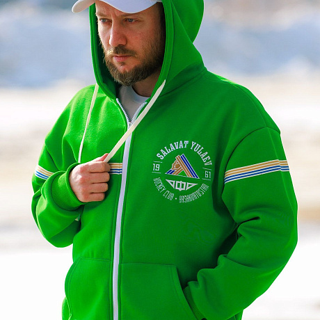 Толстовка на молнии СЮ цв.зел.