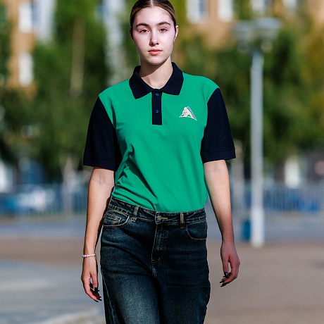 Футболка-поло СЮ зел.